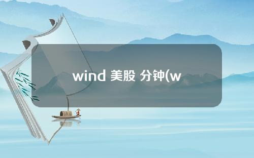 wind 美股 分钟(wind高频level2数据)