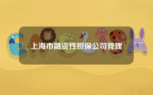 上海市融资性担保公司管理暂行办法(上海政府性融资担保机构)