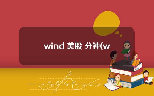 wind 美股 分钟(wind高频level2数据)